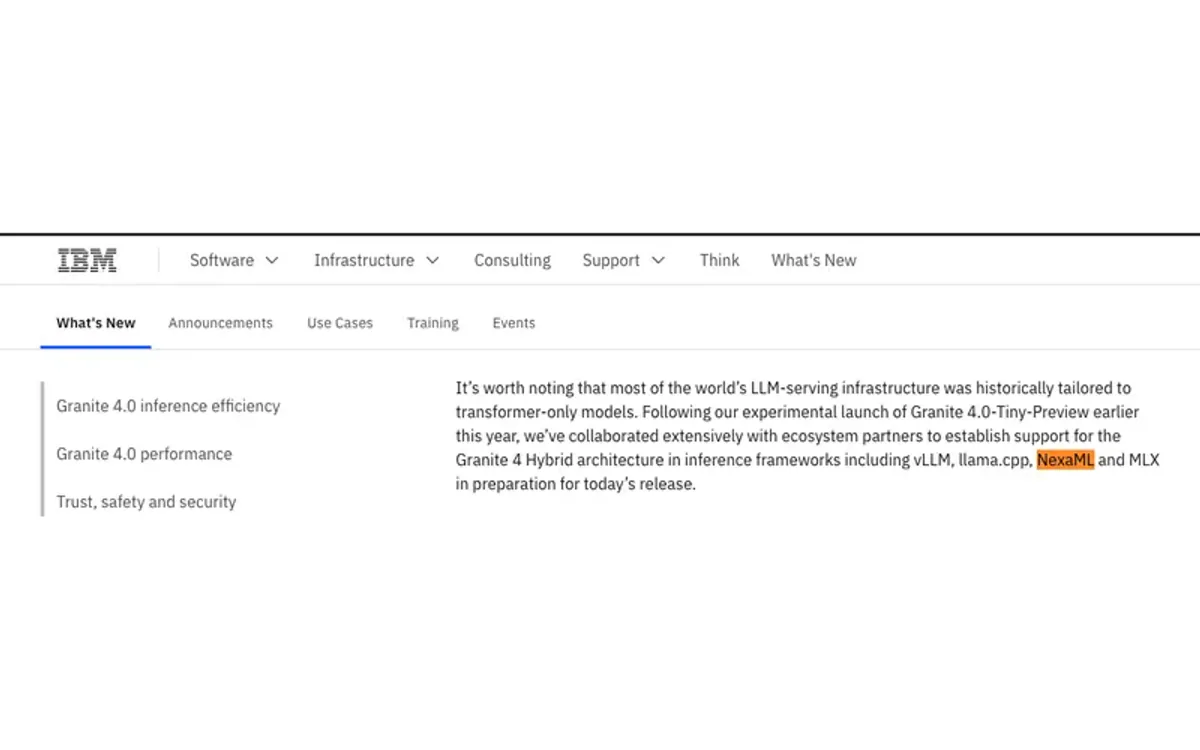 IBM recognition screenshot